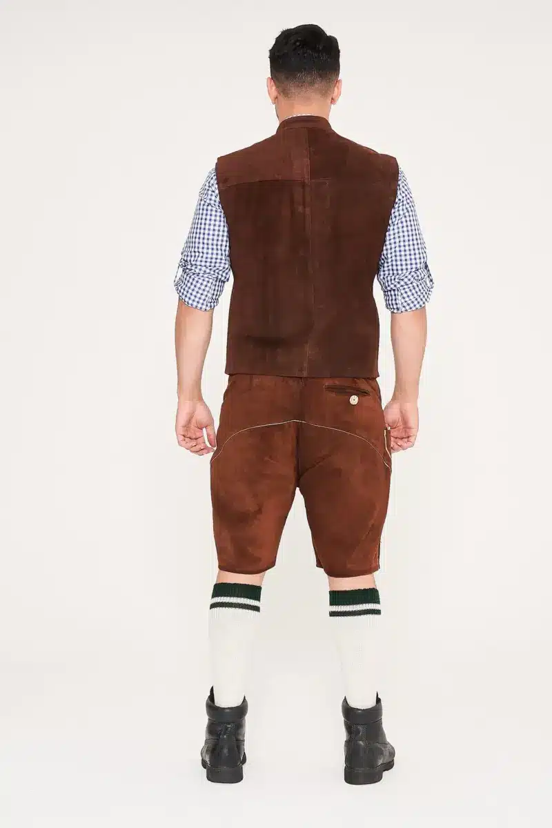Traditional German Waistcoat Gold Brown
