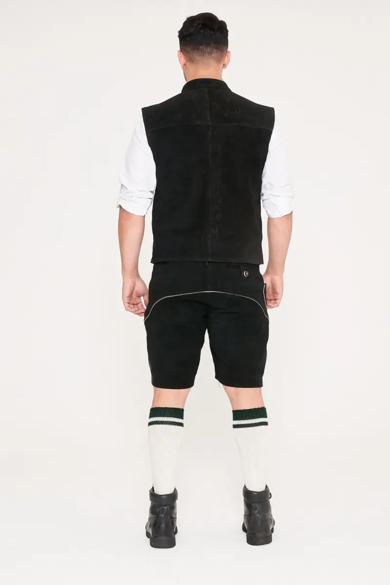 Traditional German Waistcoat Stone Black