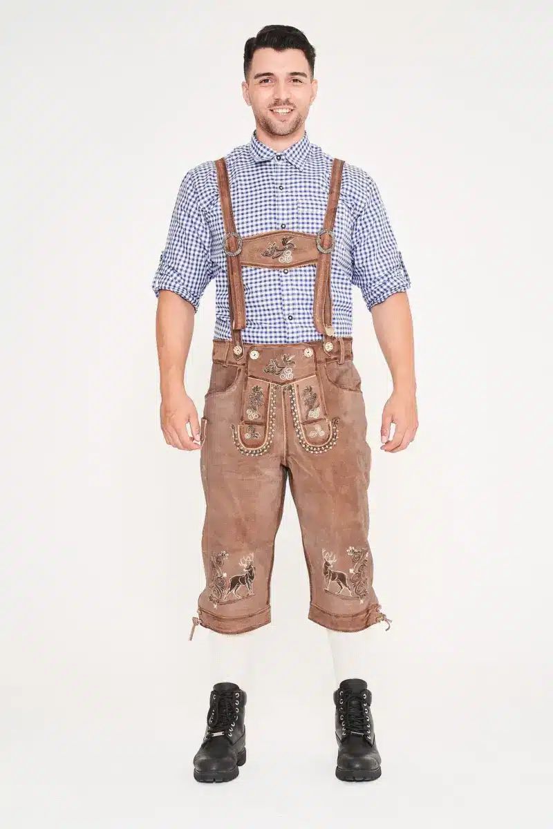 Bundhosen-Knee-Length-Real-Shaded-Brown