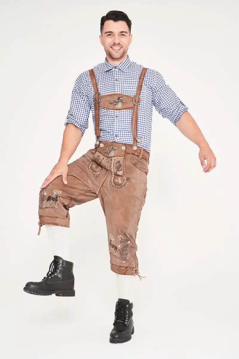 Bundhosen-Knee-Length-Real-Shaded-Brown