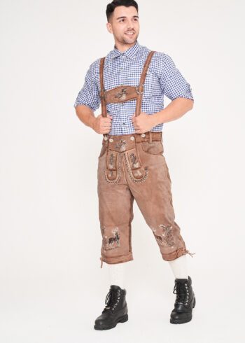 Bundhosen-Knee-Length-Real-Shaded-Brown