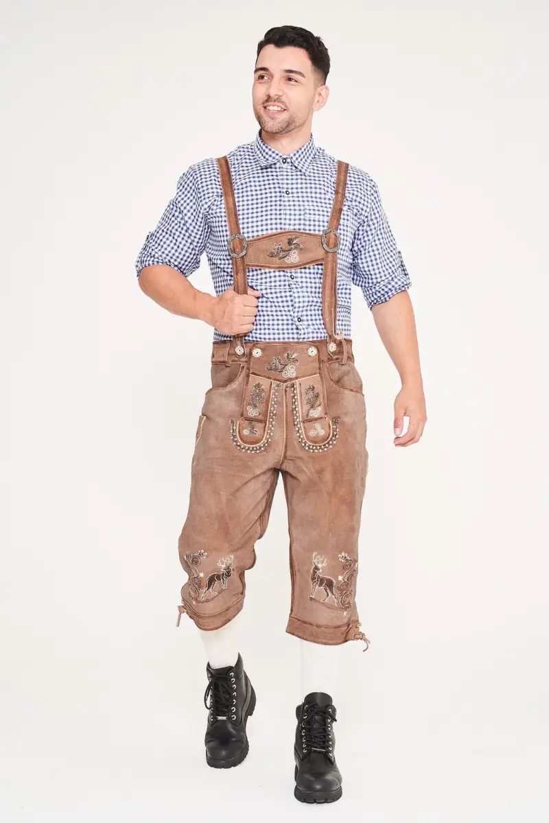 Bundhosen-Knee-Length-Real-Shaded-Brown