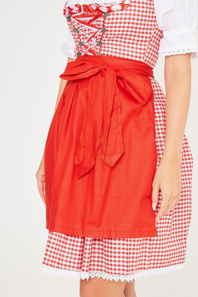 Midi Checkered Dirndl Elsa Rose Red_ Only Close