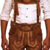 Trachten Short Lederhosen Dark Camel Brown