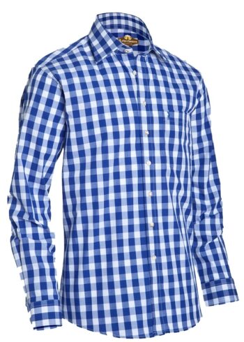 Trachten Shirt diamond Checkered Admiral Blue