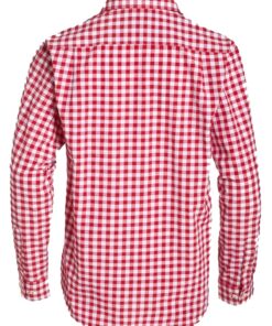Trachten Shirt Small Checkered Dark Red
