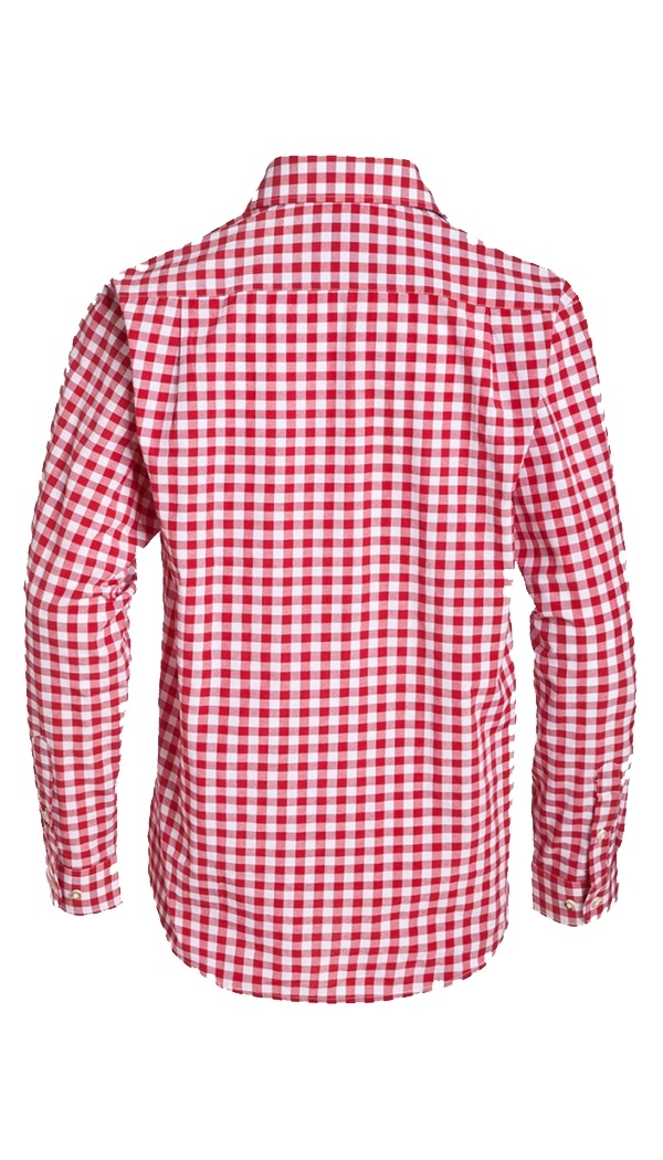 Trachten Shirt Small Checkered Dark Red