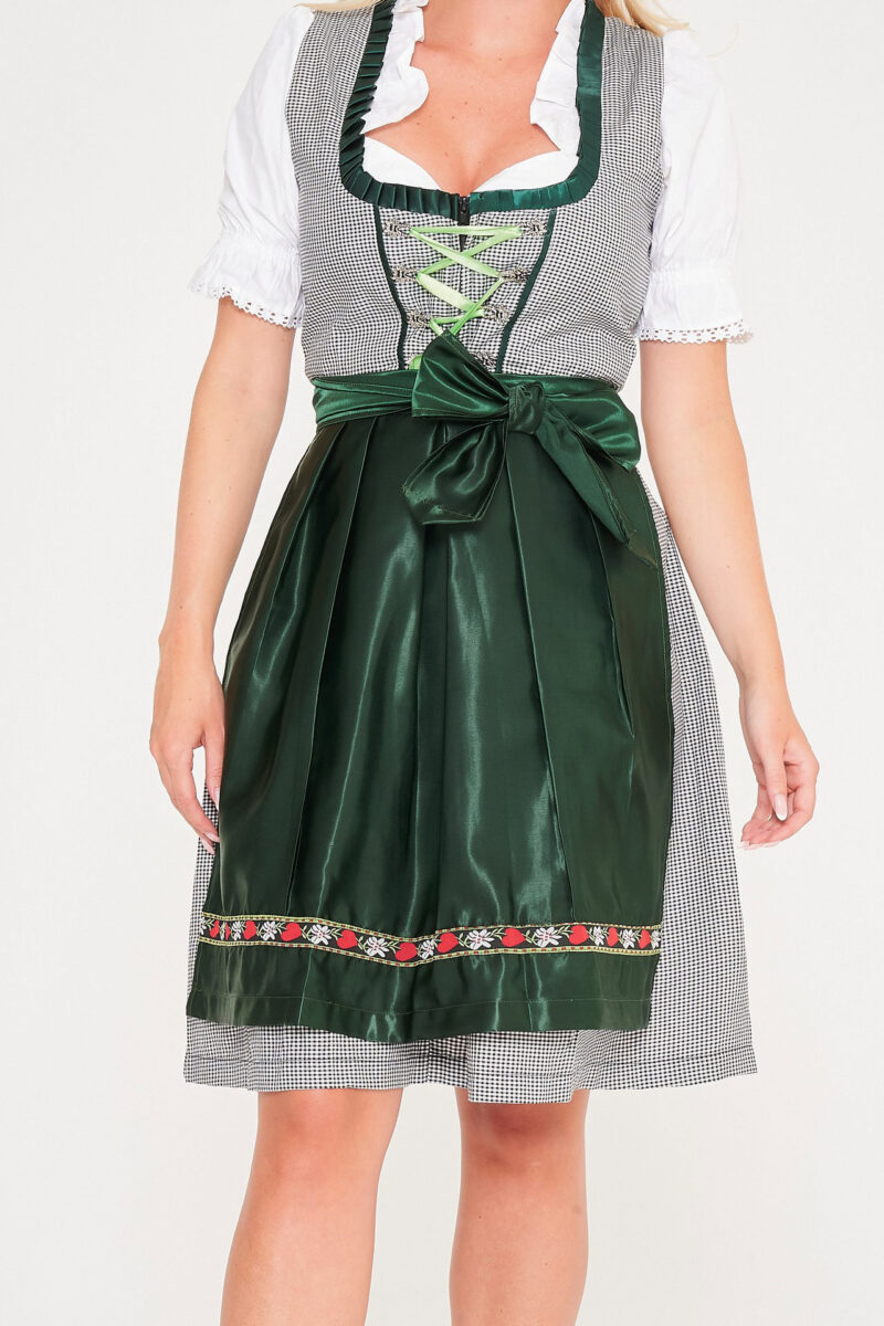 Midi Checkered Dirndl Vintage Green_ Only Close