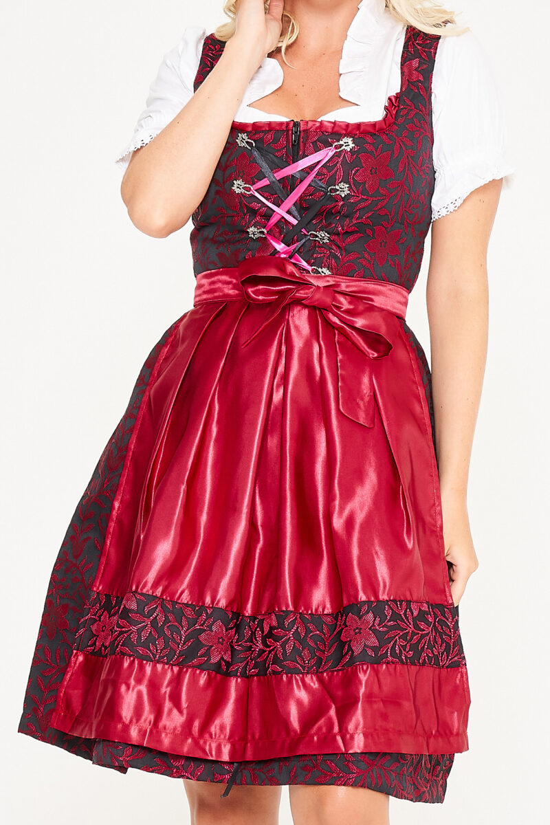 Midi Red Dirndl From Alpentrachten_ Only Close