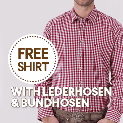 lederhosen free checkered shirt