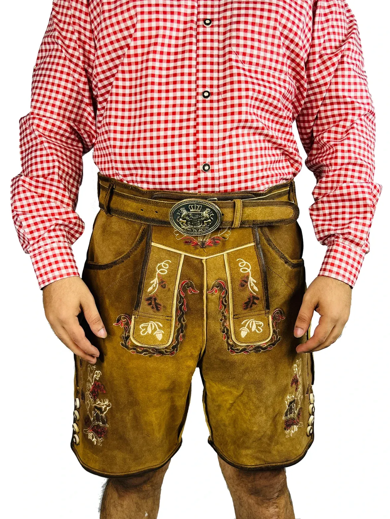 Vintage Lederhosen Men in Brown