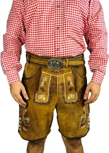 Vintage Lederhosen Men in Brown