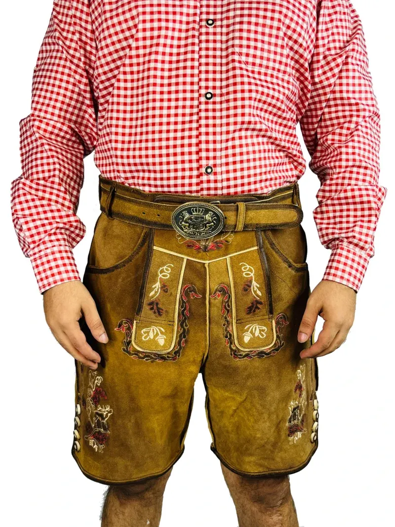 Vintage Lederhosen Men in Brown