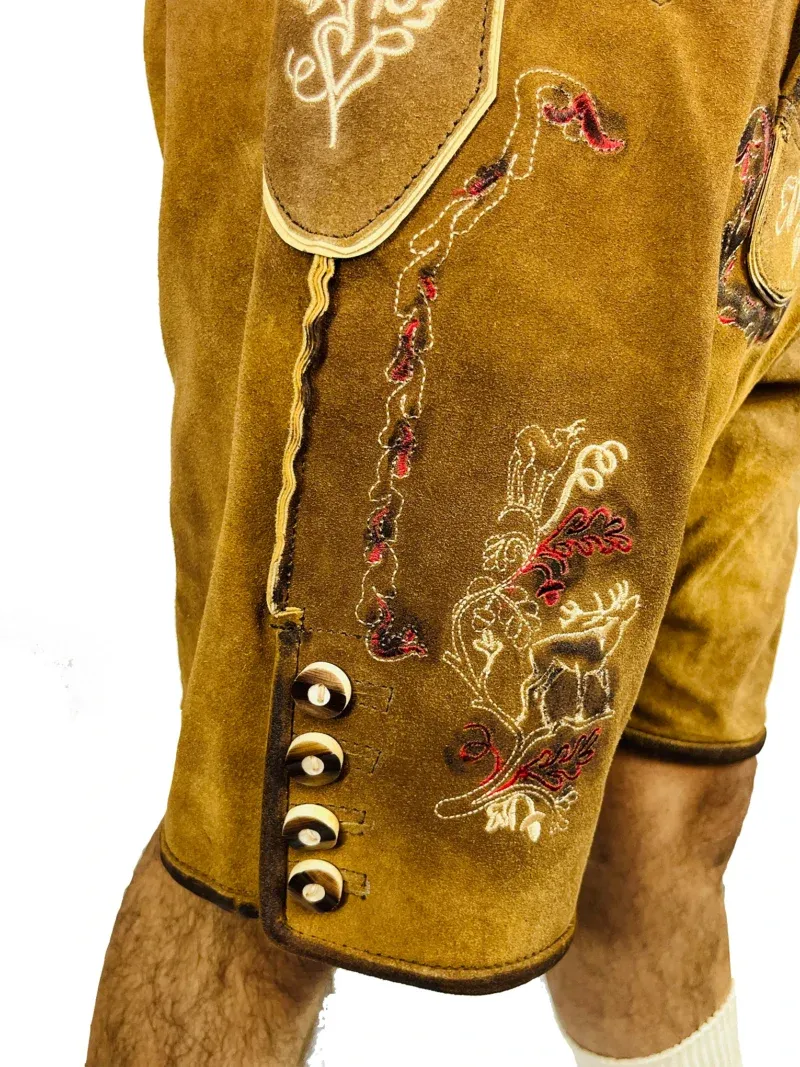 Vintage Lederhosen Men in Brown - Image 2