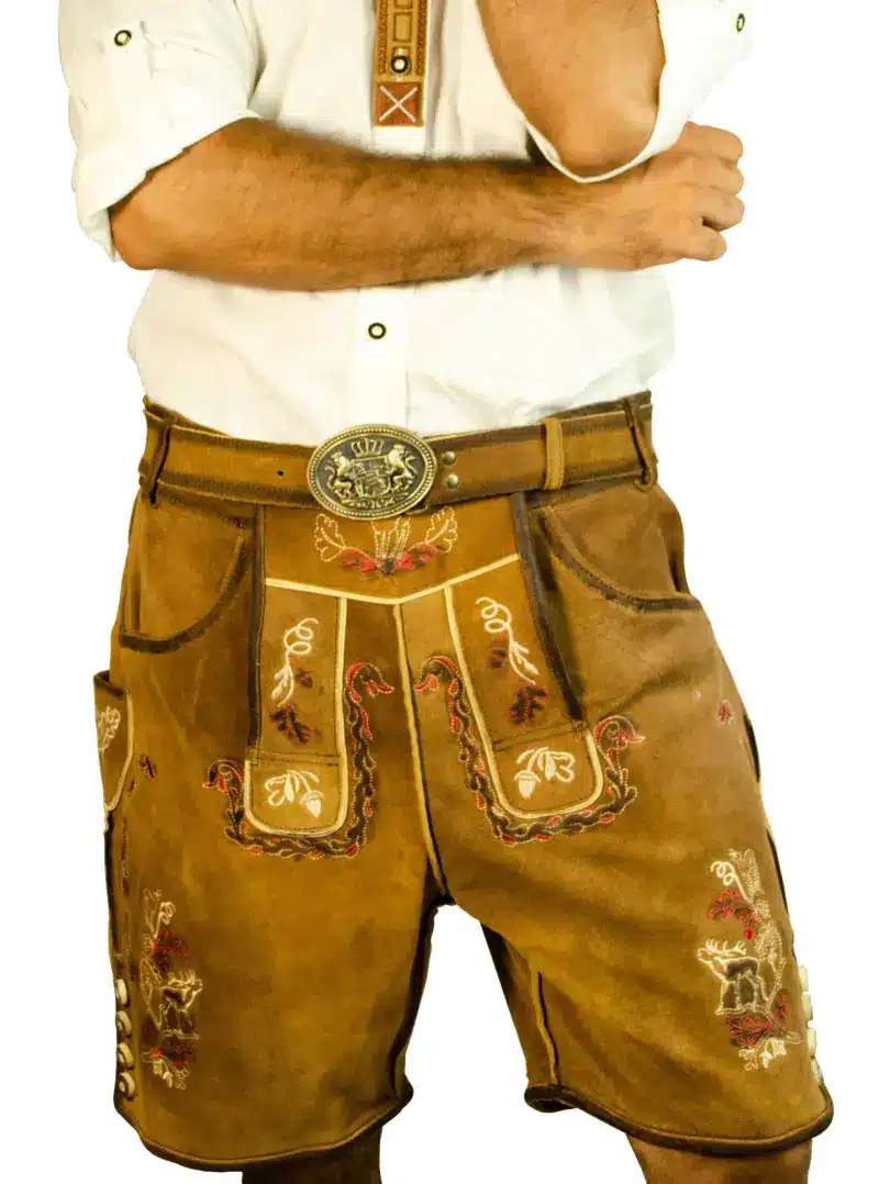Vintage Lederhosen Men in Brown - Image 5