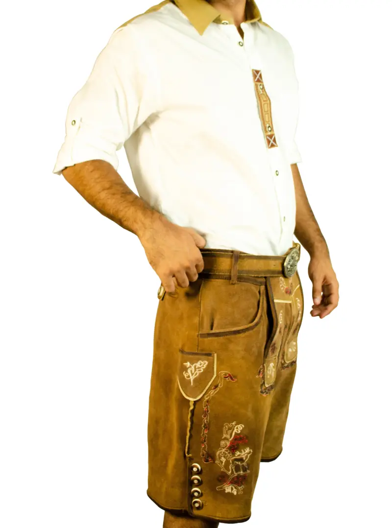Vintage Lederhosen Men in Brown - Image 6