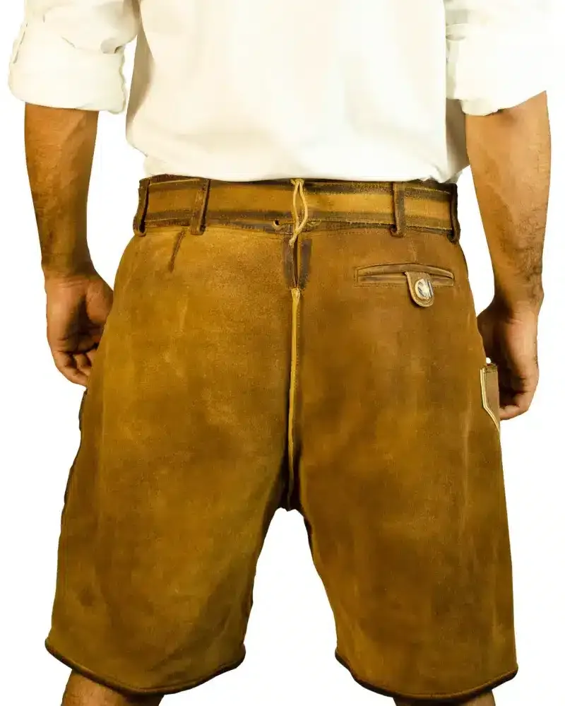 Vintage Lederhosen Men in Brown - Image 3