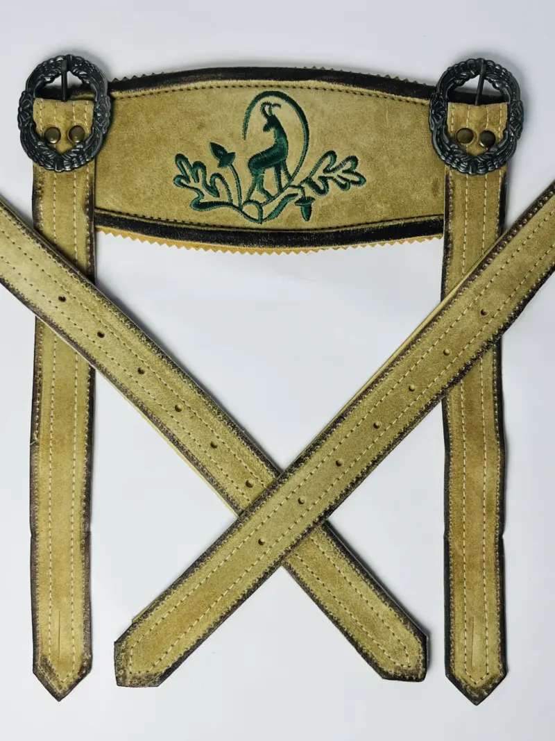 Handcrafted Oktoberfest Light Gold Suspender